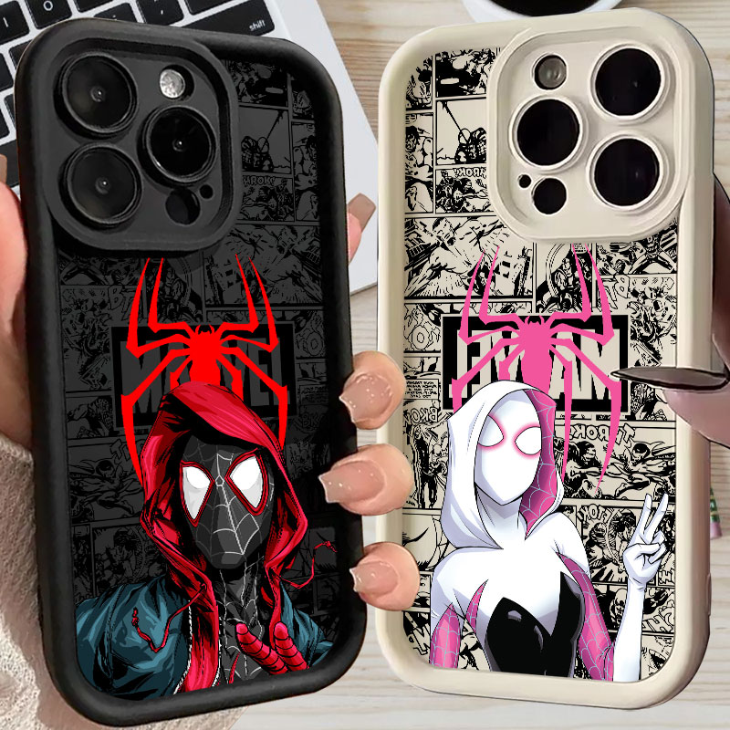 Phone Cases For Iphone 13 - เคสโทรศัพท์ลายสไปเดอร์แมน ไมลส์ โมราเลส เกวน มาร์เวล คอมิกส์