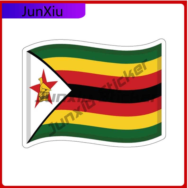 Phone Cases Zimbabwe - สติกเกอร์ลายธงชาติซิมบับเวแบบกันน้ำ สำหรับตกแต่งรถยนต์ แล็ปท็อป กระเป๋าเดินทาง หมวกกันน็อคมอเตอร์ไซค์ โทรศัพท์มือถือ