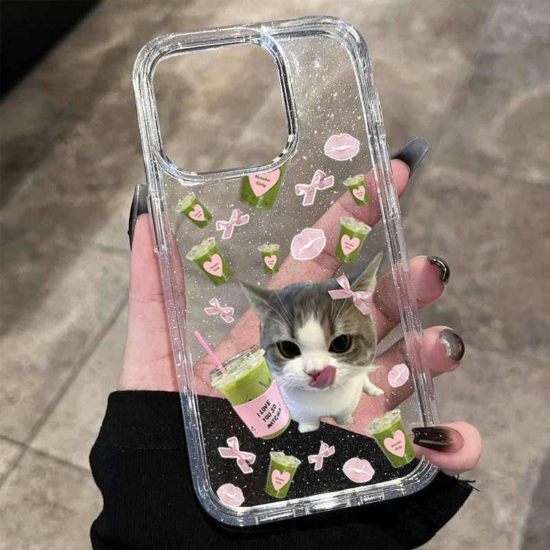 Phone Cases Pinterest - เคสโทรศัพท์ลายแมวมัทฉะน่ารัก สำหรับ iPhone 17 Pro Max