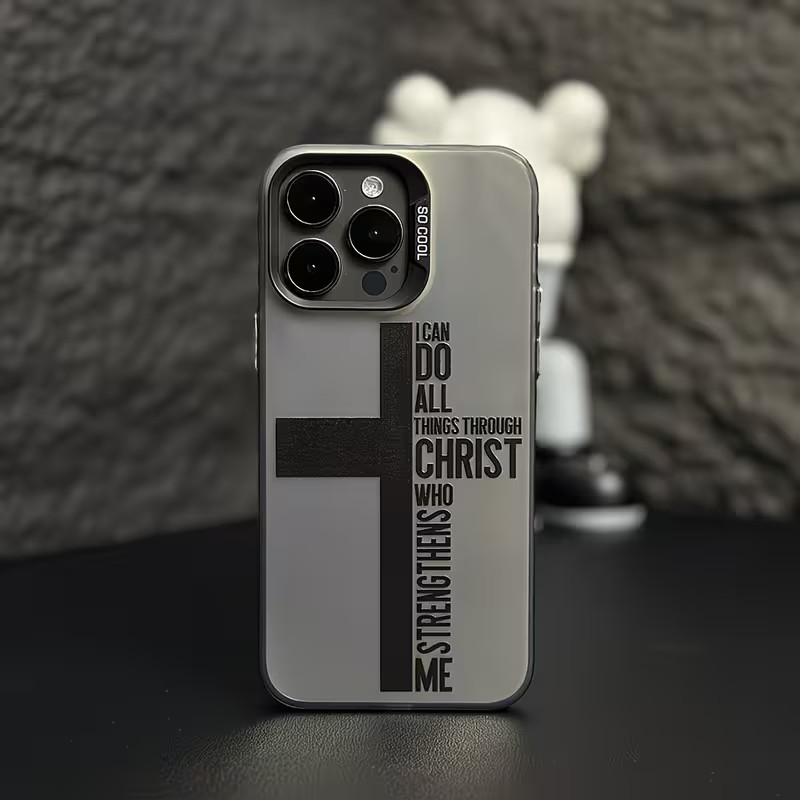 Phone Cases For Iphone 13 - เคสโทรศัพท์กันรอยนิ้วมือ ลายกางเขน สำหรับ iPhone 17 16