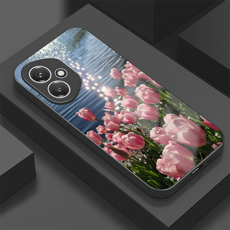 Phone Cases Honor - เคสโทรศัพท์ลายดอกทิวลิปสำหรับ Huawei Honor 400 Lite 90