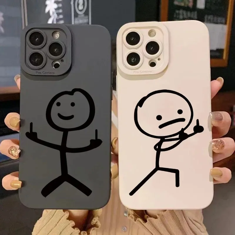 Cute Cartoon Case - เคสโทรศัพท์ซิลิโคนลายการ์ตูนน่ารัก สำหรับ iPhone 16 11 12