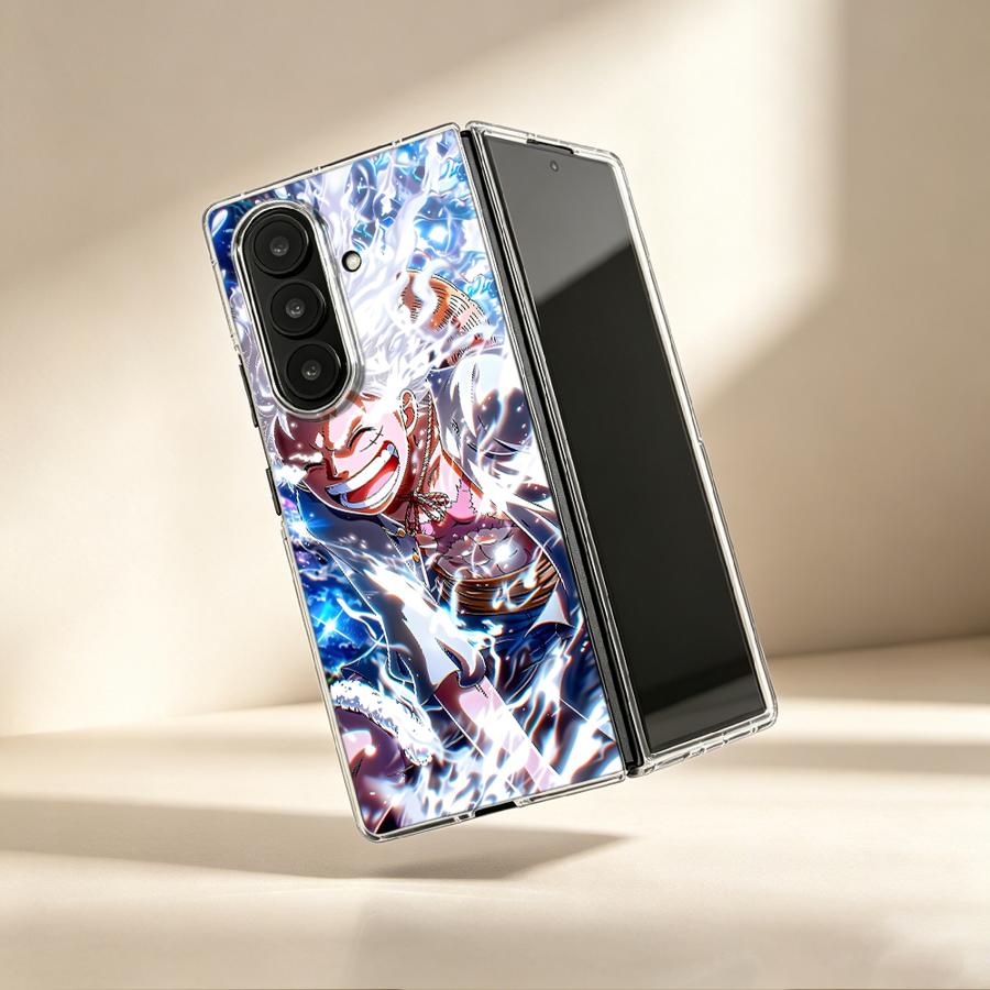 Phone Cases Z Fold 5 - เคสโทรศัพท์แบบใสลายการ์ตูน O-One P-iece สำหรับ Samsung Galaxy