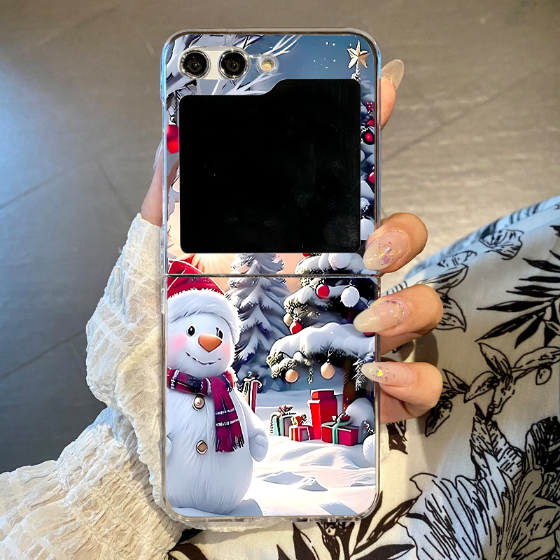 Phone Cases Z Fold 5 - เคสโทรศัพท์ลายกวางเรนเดียร์และสโนว์แมนสำหรับคริสต์มาส สำหรับ Samsung Galaxy Z Flip