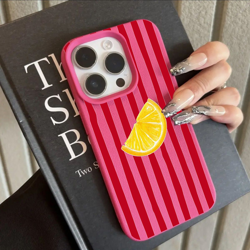 Phone Cases Durable - เคสโทรศัพท์ซิลิโคน TPU ลายเลมอนแฟชั่น สำหรับ iPhone 17