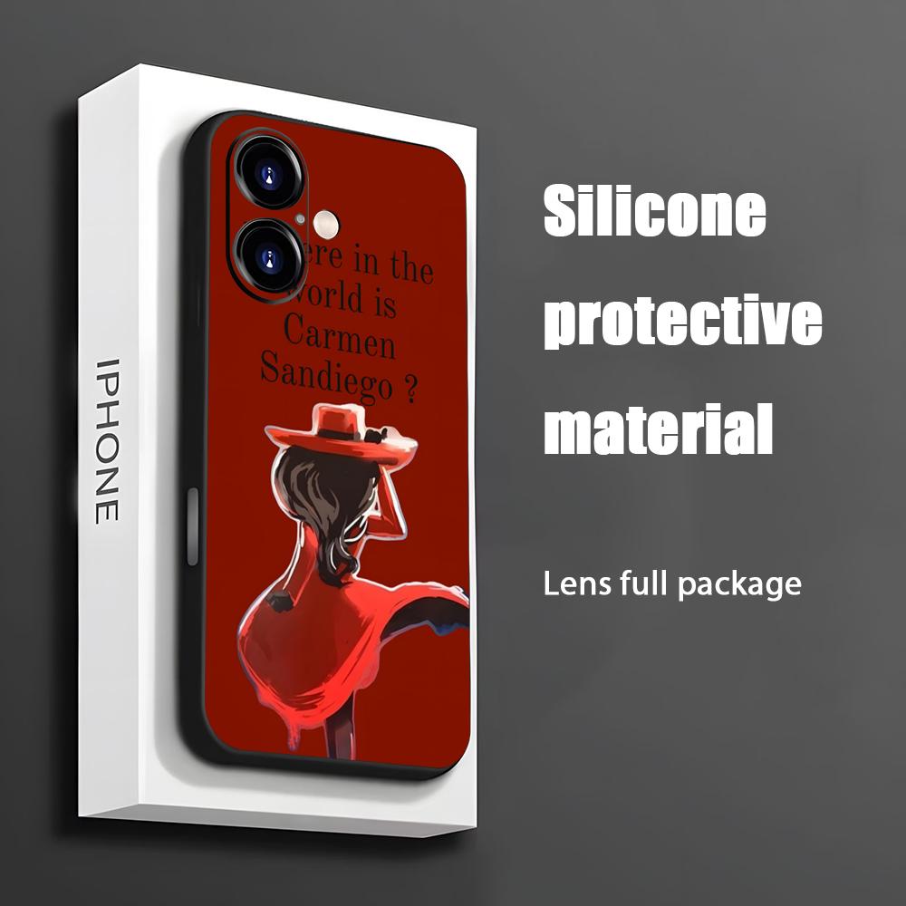 Phone Cases Durable - Hot Carmen Sandiegoการ์ตูนสําหรับiPhone 16 15 14