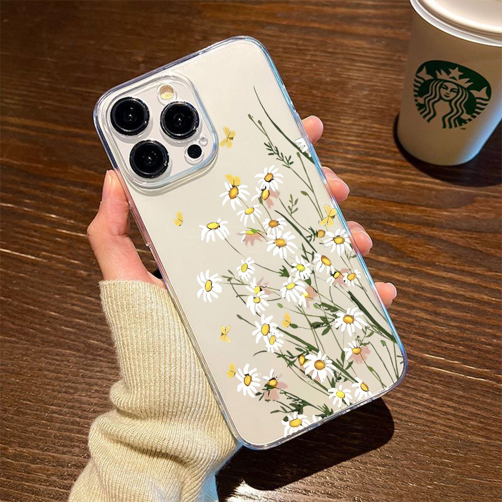 Phone Cases For Iphone 13 - เคสโทรศัพท์ลายดอกเดซี่ใหม่ สำหรับ iPhone 13 12 Mini