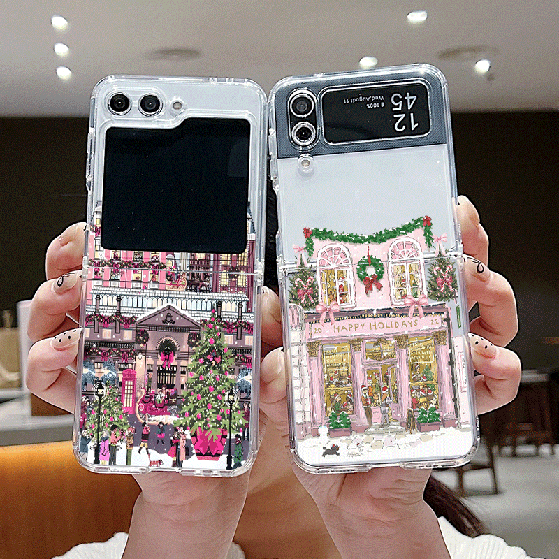 Phone Cases Z Fold 5 - เคสโทรศัพท์ลายทิวทัศน์หิมะในชนบท วันคริสต์มาส สำหรับ Samsung Galaxy Z