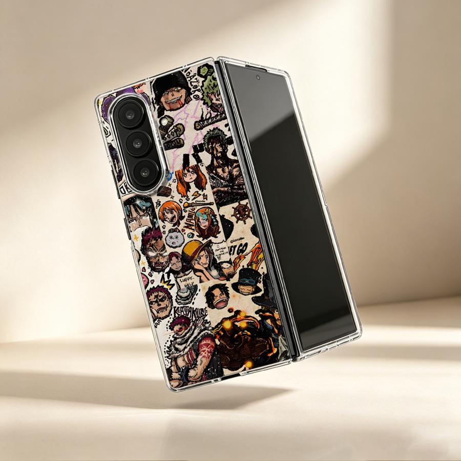 Phone Cases Z Fold 5 - เคสลูฟี่ ครูว์ บอนด์ สำหรับ Samsung Galaxy
