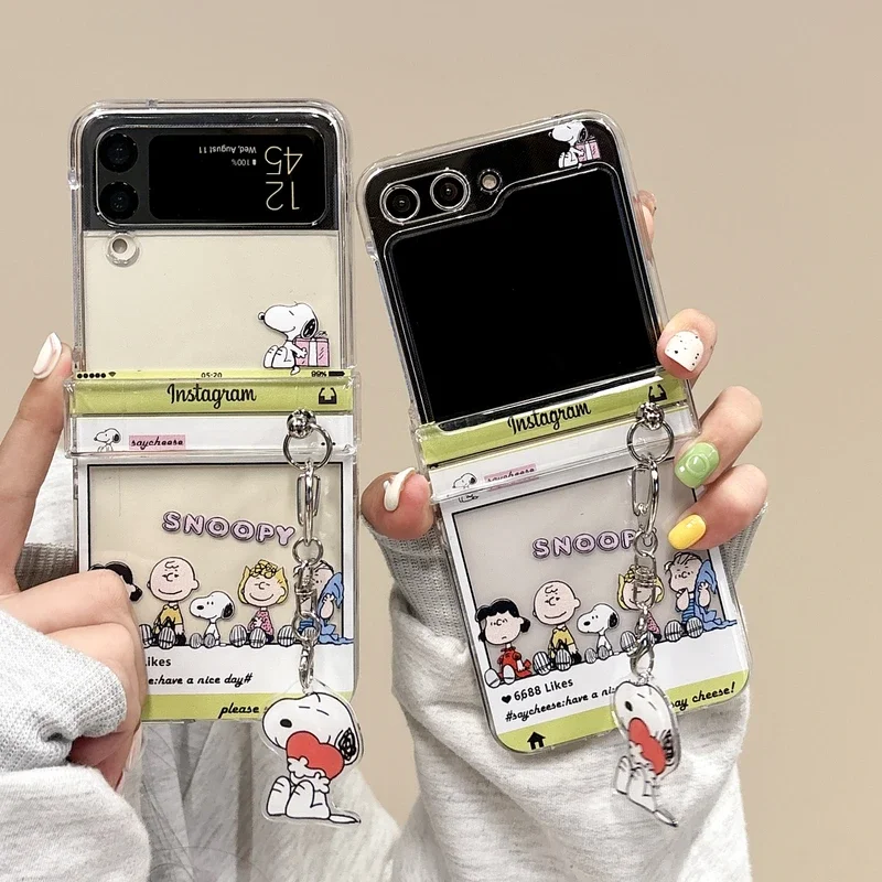 Cute Cartoon Case - น่ารักการ์ตูนสนูปปี้ ชาร์ลี บราวน์เคสโทรศัพท์โปร่งใสสำหรับซัมซุง กาแลคซี่ ซี ฟลิป