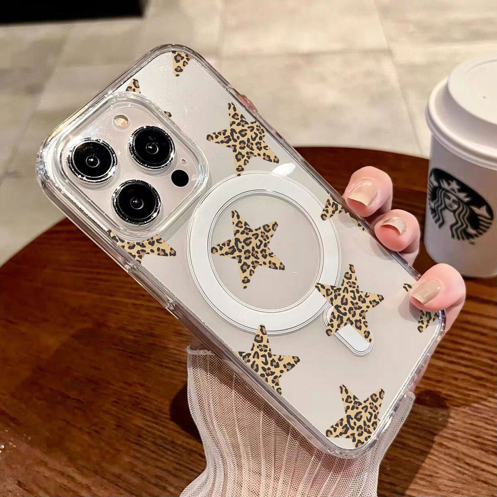 Phone Cases Girly - เคสโทรศัพท์ลายดาวเสือดาวสำหรับ iPhone 17 16 15 Pro