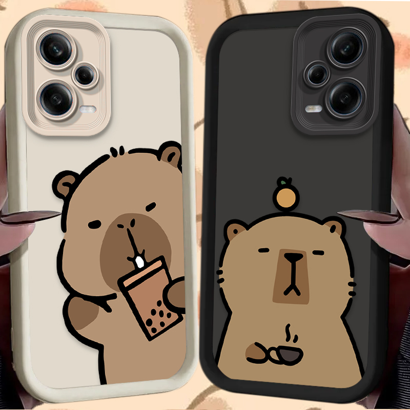 Cute Cartoon Case - การ์ตูนน่ารักคาปิบาร่าเคสโทรศัพท์สำหรับเสี่ยวมี่ เรดมี่ โน้ต 14 14S 12