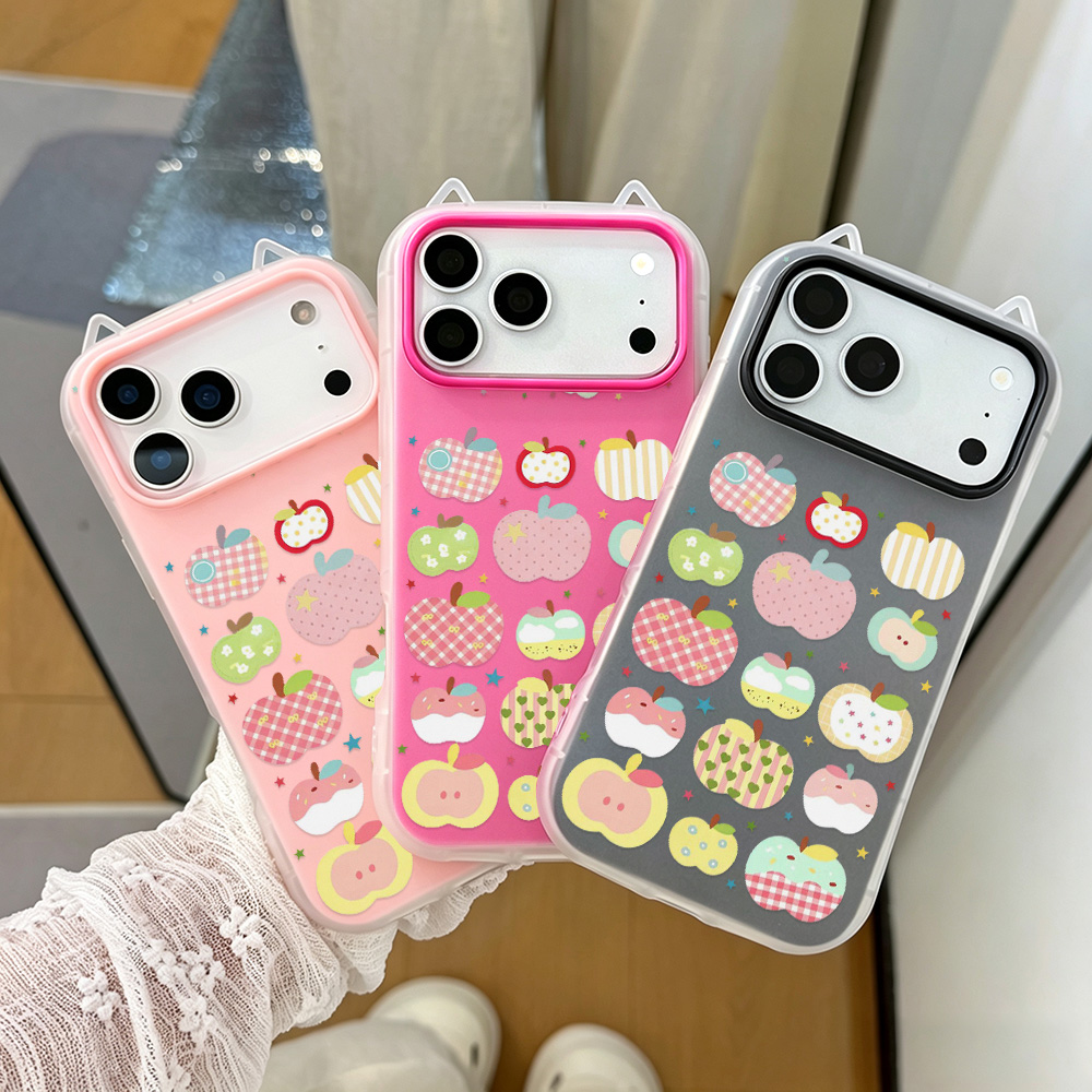 Phone Cases Girly - เคสโทรศัพท์ลายเจลลี่รูปหูแมว 2-in-1 สำหรับ Apple iPhone 17