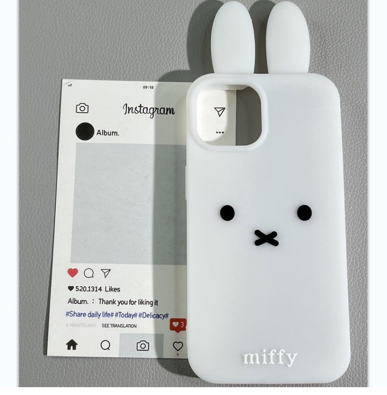 Cute Cartoon Case - เคสโทรศัพท์ลายการ์ตูนมิฟฟี่ กระต่ายน่ารักแบบ 3 มิติ สำหรับ iPhone