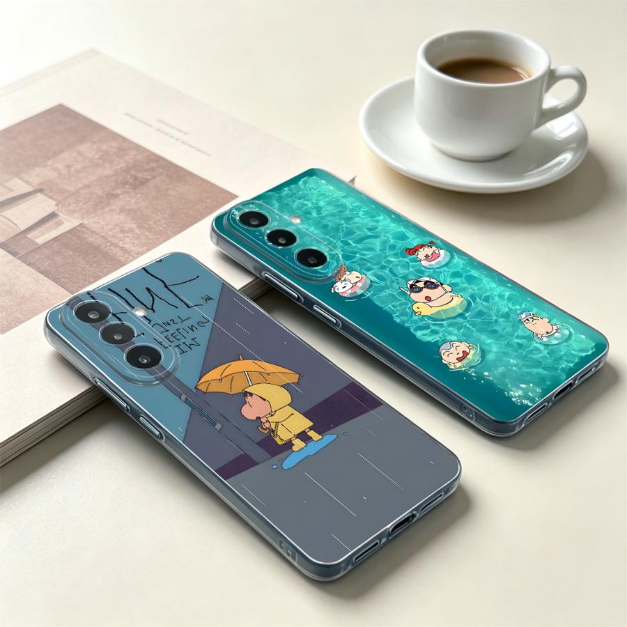 Phone Cases For Boys - เคสโทรศัพท์ลายเด็กชายกับร่มสีเหลืองสำหรับ Samsung Galaxy A14 A16 A52