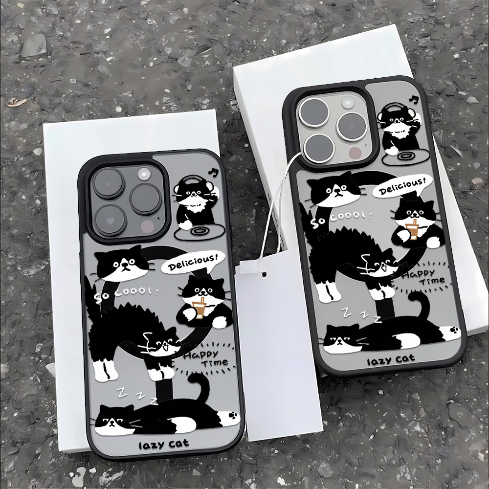 เคสโทรศัพท์แบบไร้สายลายแมวดำตล - Phone Cases Funny บทวิจารณ์และราคา