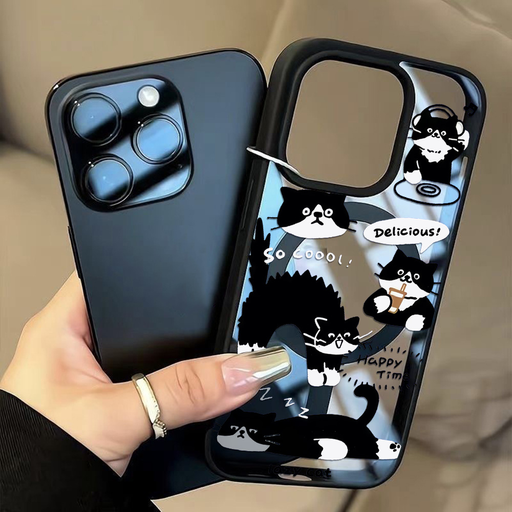 เคสโทรศัพท์แบบไร้สายลายแมวดำตล - Phone Cases Funny บทวิจารณ์และราคา