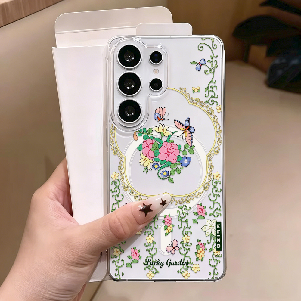 เคสโทรศัพท์แม่เหล็กสีฟ้าลายดอก - Phone Cases Quality บทวิจารณ์และราคา
