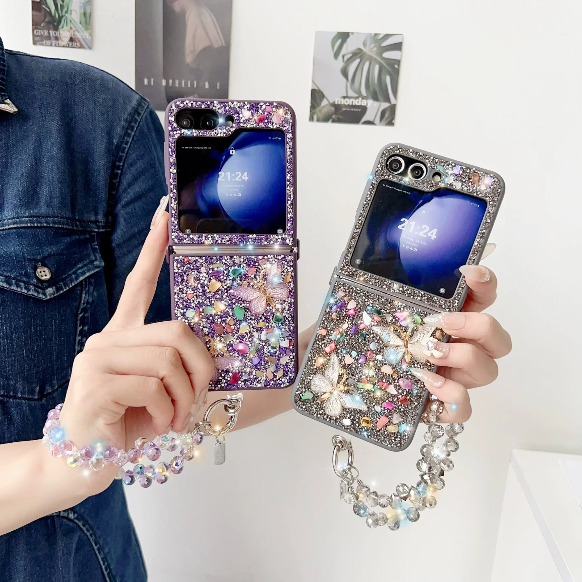 Luxury GlitterสําหรับSamsung G - Phone Cases Z Flip 6 บทวิจารณ์และราคา