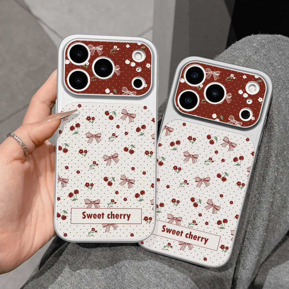 เคสโทรศัพท์หนังลายโบว์เชอร์รี่ - Phone Cases Quality บทวิจารณ์และราคา