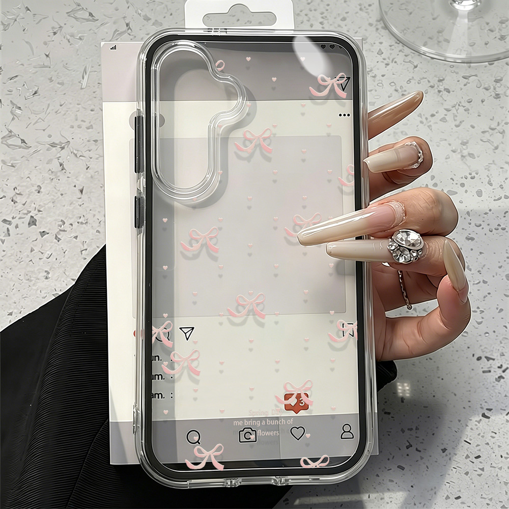 เคสโทรศัพท์น่ารักสีชมพูประดับโ - Phone Cases Quality บทวิจารณ์และราคา
