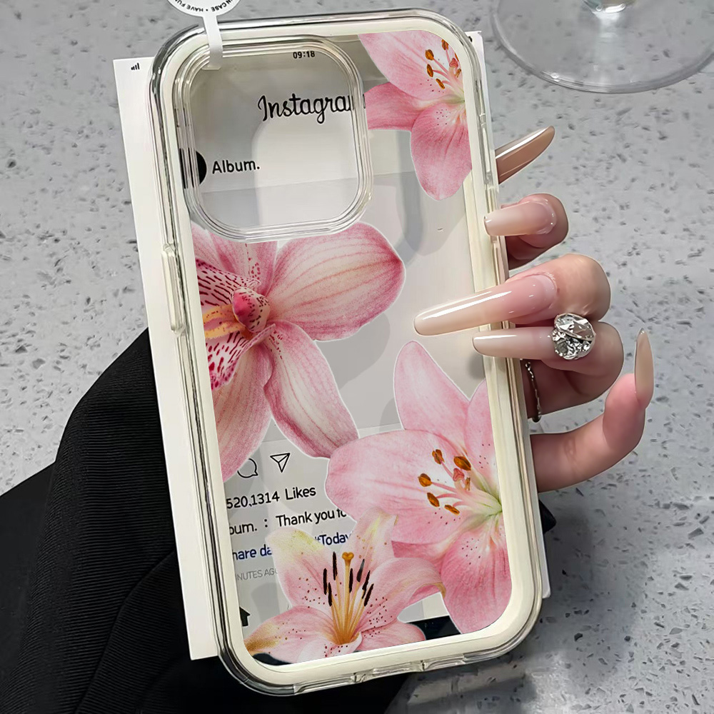 เคสโทรศัพท์ใสลายดอกลิลลี่สีชมพ - Phone Cases Durable บทวิจารณ์และราคา