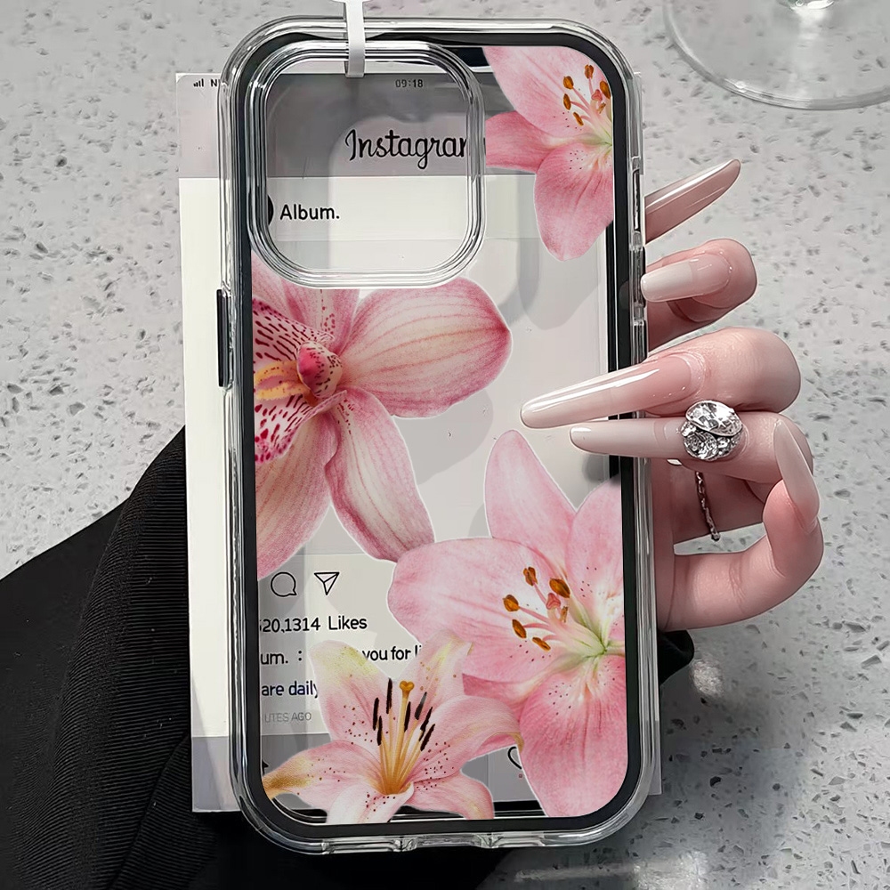 เคสโทรศัพท์ใสลายดอกลิลลี่สีชมพ - Phone Cases Durable บทวิจารณ์และราคา