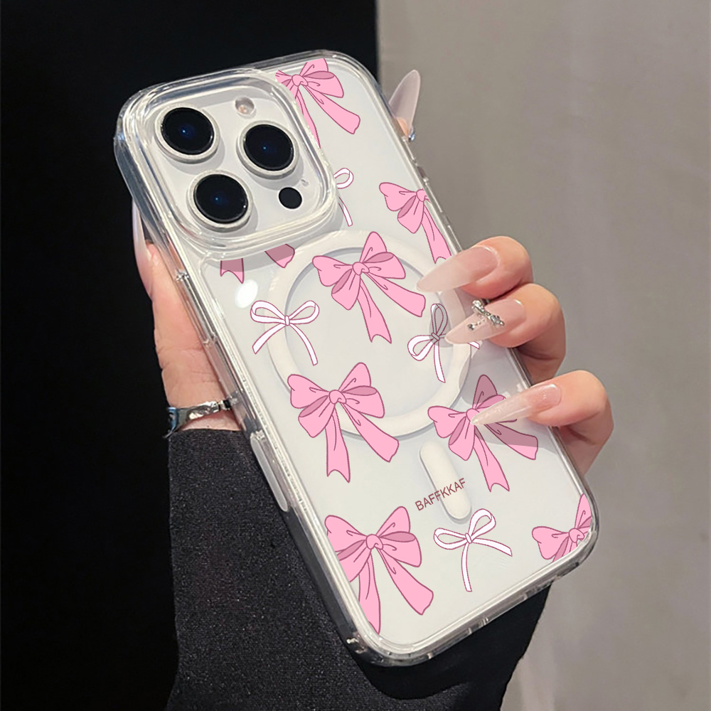เคสโทรศัพท์ใสลายโบว์สีชมพูสไตล - Phone Cases Girly บทวิจารณ์และราคา