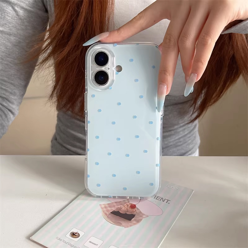 เคสโทรศัพท์ลายการ์ตูนจุดสีฟ้าช - Phone Cases Girly บทวิจารณ์และราคา