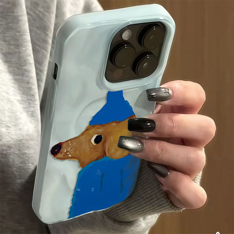 หมวกสีฟ้าลูกสุนัขพับเนื้อซิลิโ - Cute Cartoon Case บทวิจารณ์และราคา