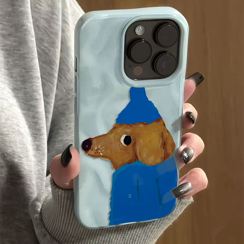หมวกสีฟ้าลูกสุนัขพับเนื้อซิลิโ - Cute Cartoon Case บทวิจารณ์และราคา