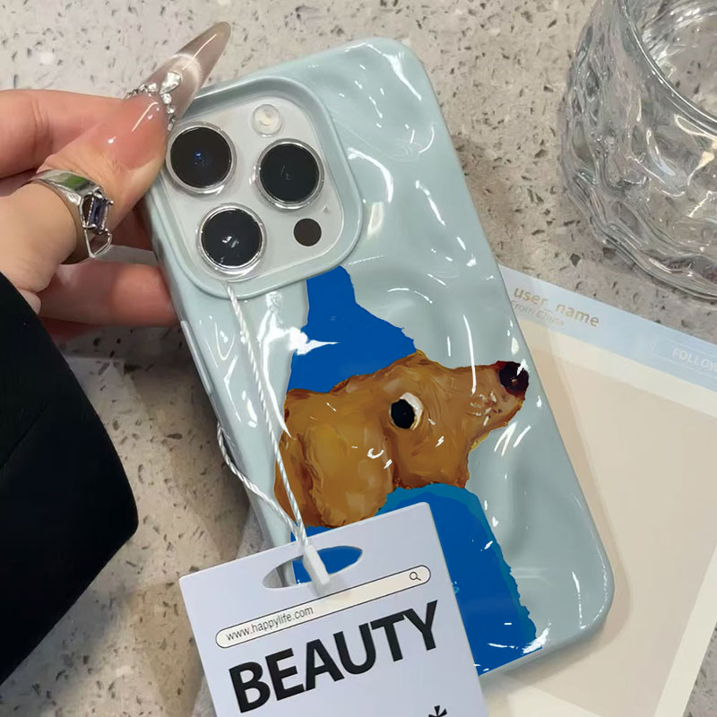 หมวกสีฟ้าลูกสุนัขพับเนื้อซิลิโ - Cute Cartoon Case บทวิจารณ์และราคา
