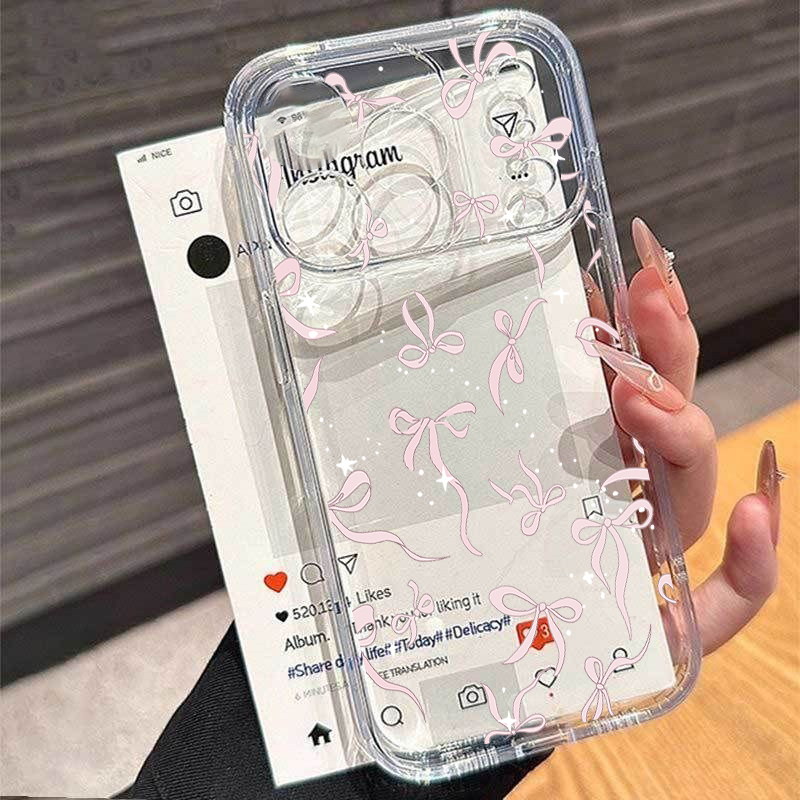 เคสโทรศัพท์ใสลายจุดโบว์รูปหัวใ - Phone Cases Pinterest บทวิจารณ์และราคา