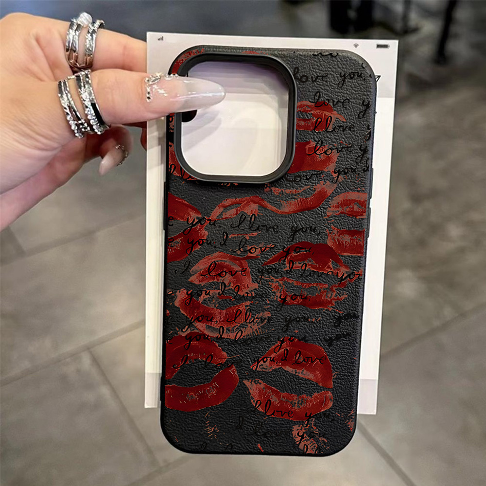 เคสโทรศัพท์หนังสีแดงสดใสสำหรับ - Phone Cases Durable บทวิจารณ์และราคา