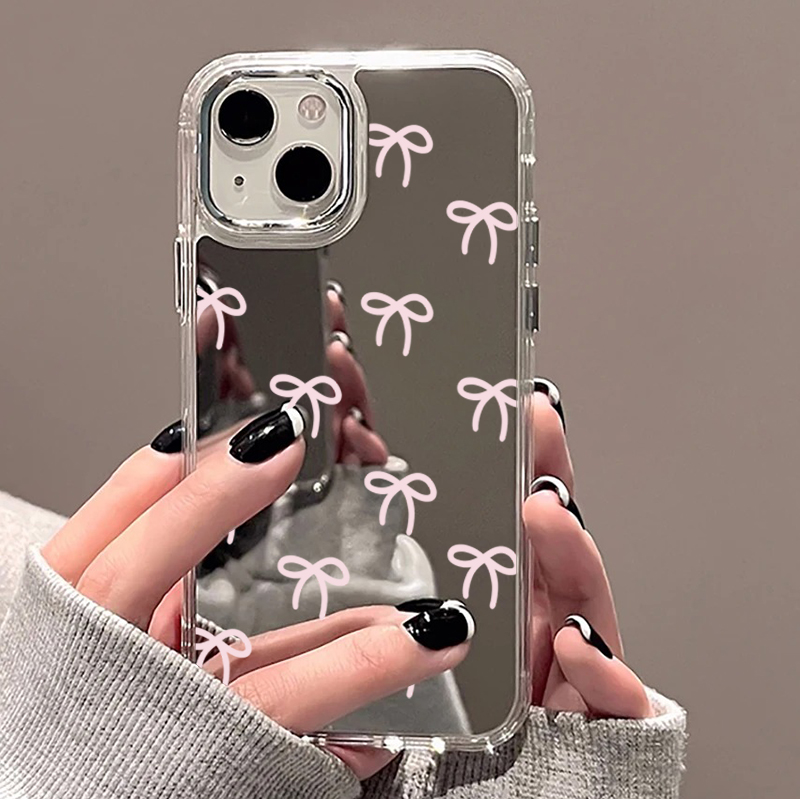 เคสโทรศัพท์ลายโบว์สีชมพูดำน่าร - Phone Cases Durable บทวิจารณ์และราคา