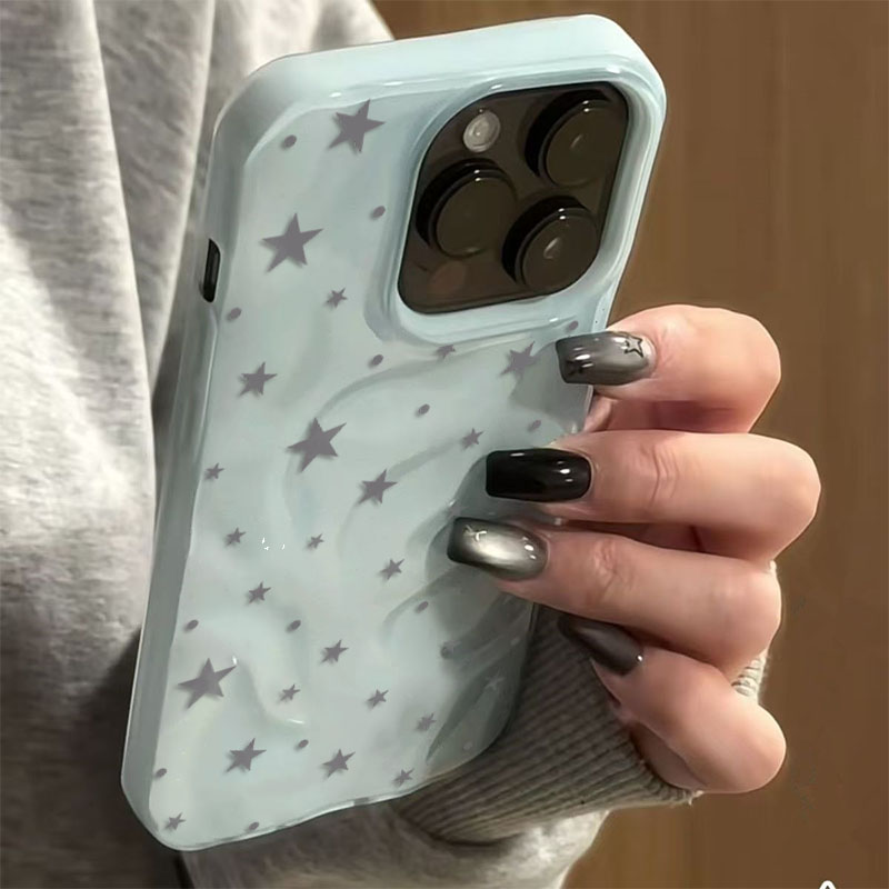 Minimalistสีเทา-สีฟ้าStar Wave - Phone Cases Durable บทวิจารณ์และราคา