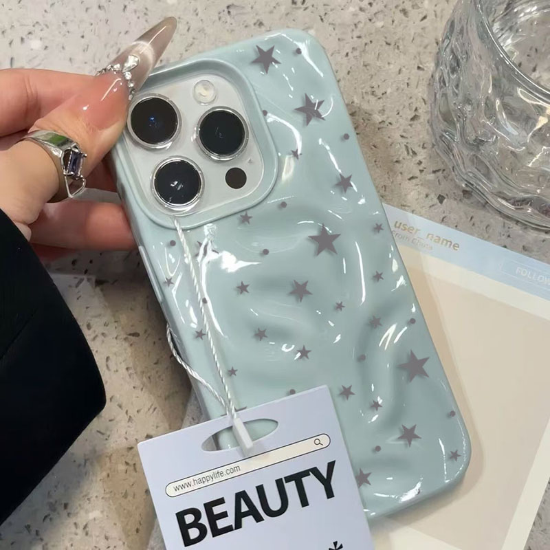 Minimalistสีเทา-สีฟ้าStar Wave - Phone Cases Durable บทวิจารณ์และราคา